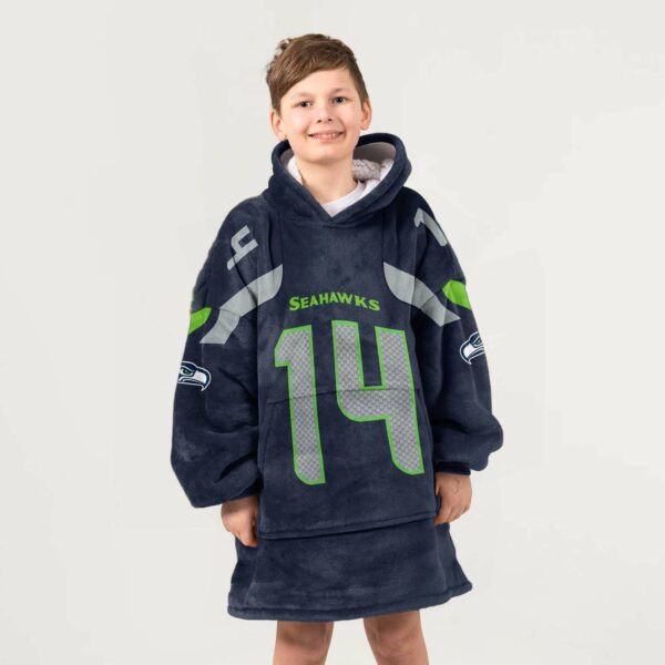 Seahawks Metcalf 14 Football Unisex Blanket Hoodie