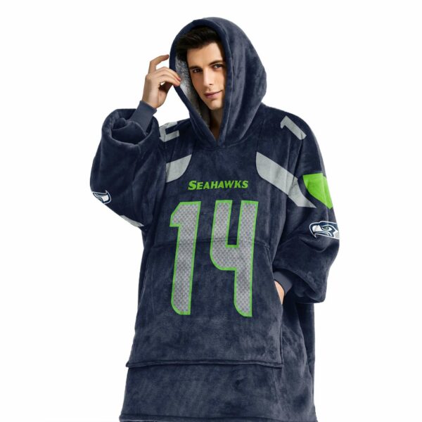 Seahawks Metcalf 14 Football Unisex Blanket Hoodie