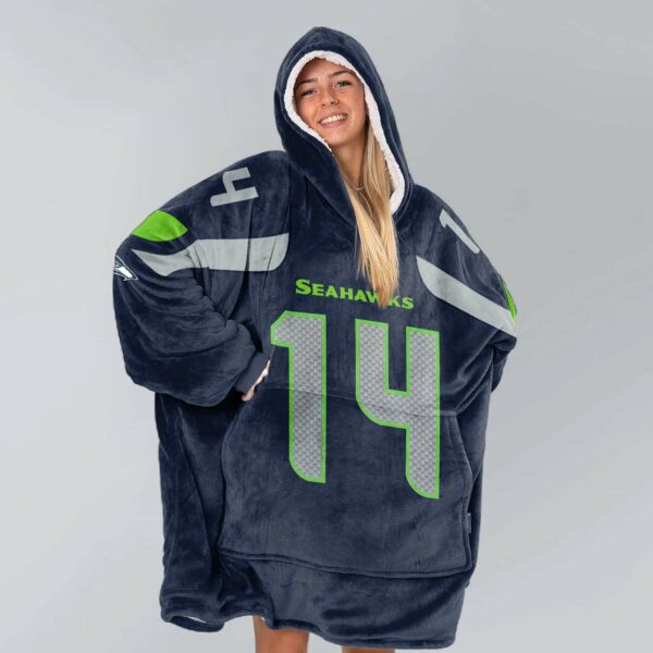 Seahawks Metcalf 14 Football Unisex Blanket Hoodie