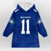 Seahawks Smith Njigba 11 Football Unisex Blanket Hoodie