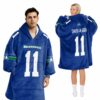 Seahawks Smith Njigba 11 Football Unisex Blanket Hoodie