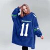 Seahawks Smith Njigba 11 Football Unisex Blanket Hoodie