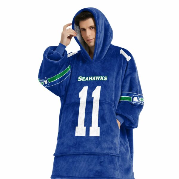 Seahawks Smith Njigba 11 Football Unisex Blanket Hoodie