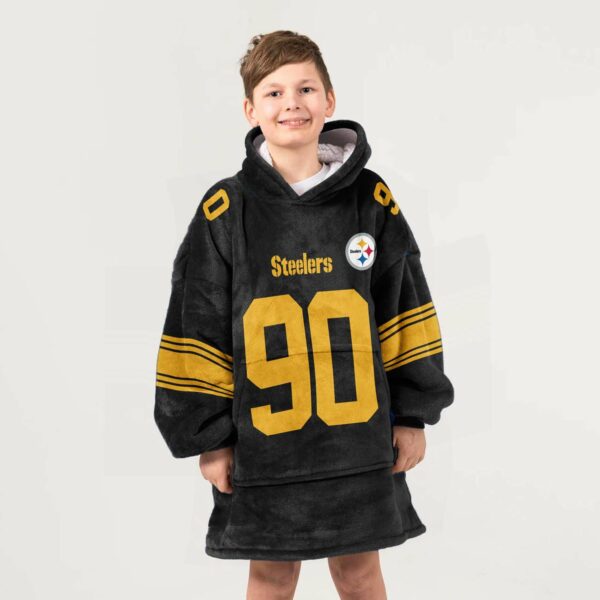 Steelers 90 Watt Football Blanket Hoodie 2