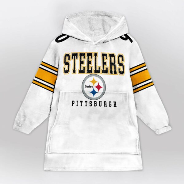 Steelers Watt 90 Football Unisex Blanket Hoodie 1