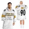 Steelers Watt 90 Football Unisex Blanket Hoodie