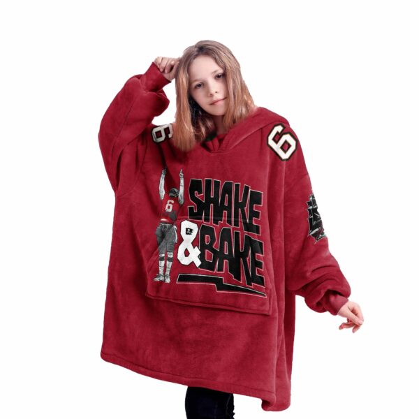 Tampa Bay Shake And Bare Mayfield 6 Football Unisex Blanket Hoodie