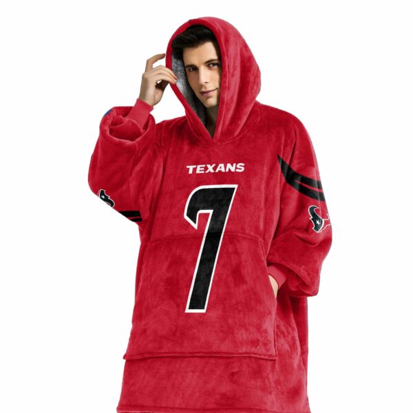 Texans 7 Stroud Football Unisex Blanket Hoodie