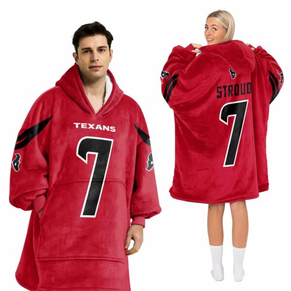 Texans 7 Stroud Football Unisex Blanket Hoodie