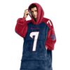 Texans C J Stroud 7 Football Unisex Blanket Hoodie 5