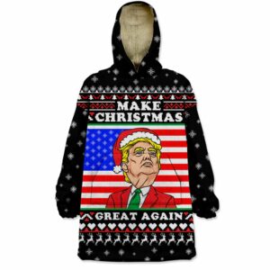 Trump Make Christmas Great Again Blanket Hoodie