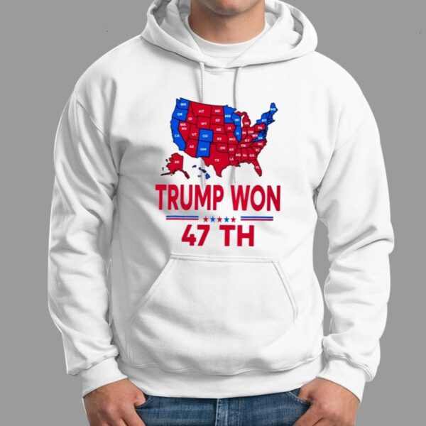 Trump Won 47th President Ballot Map Shirt