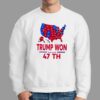 Trump Won 47th President Ballot Map Shirt