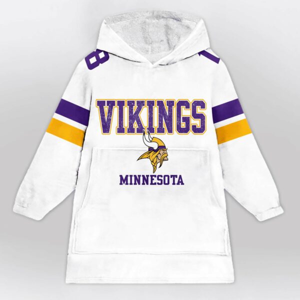 Vikings 18 Jeffersun Football Blanket Hoodie