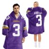 Vikings 3 Football Unisex Blanket Hoodie