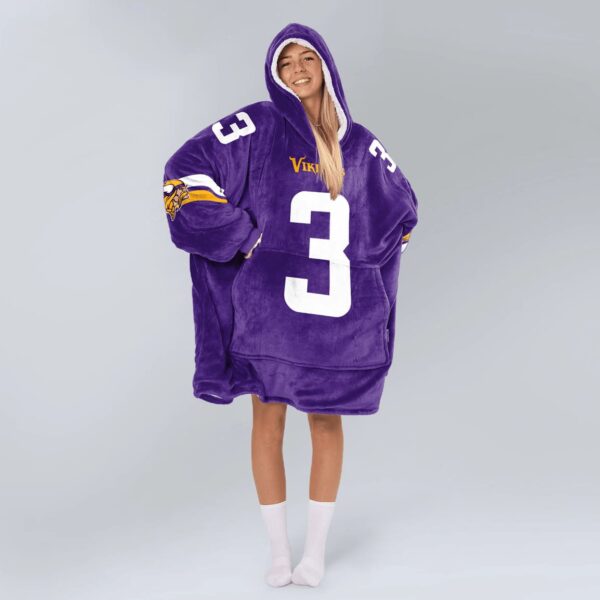 Vikings 3 Football Unisex Blanket Hoodie 2