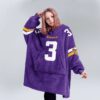 Vikings 3 Football Unisex Blanket Hoodie 3