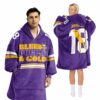 Vikings Bleed Pucple And Gold Football Unisex Blanket Hoodie 2