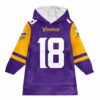 Vikings Jefferson18 Football Unisex Blanket Hoodie