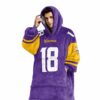 Vikings Jefferson18 Football Unisex Blanket Hoodie