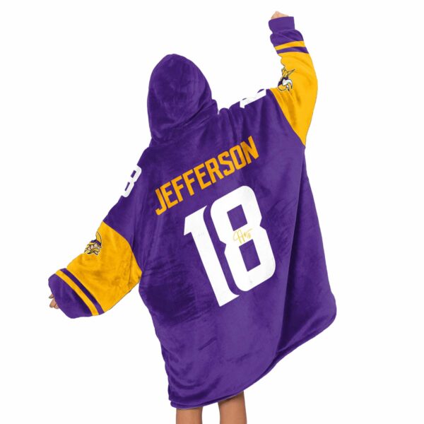 Vikings Jefferson18 Football Unisex Blanket Hoodie