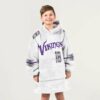 Vikings Jeffersun 18 Football Blanket Hoodie