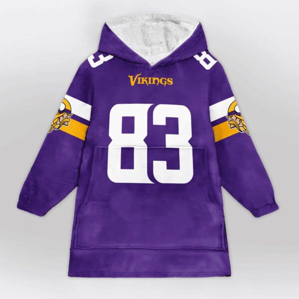 Vikings Nailor 83 Football Unisex Blanket Hoodie