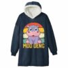 Vintage Baby Hippo Moo Deng Blanket Hoodie