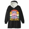 Vintage Baby Hippo Moo Deng Blanket Hoodie