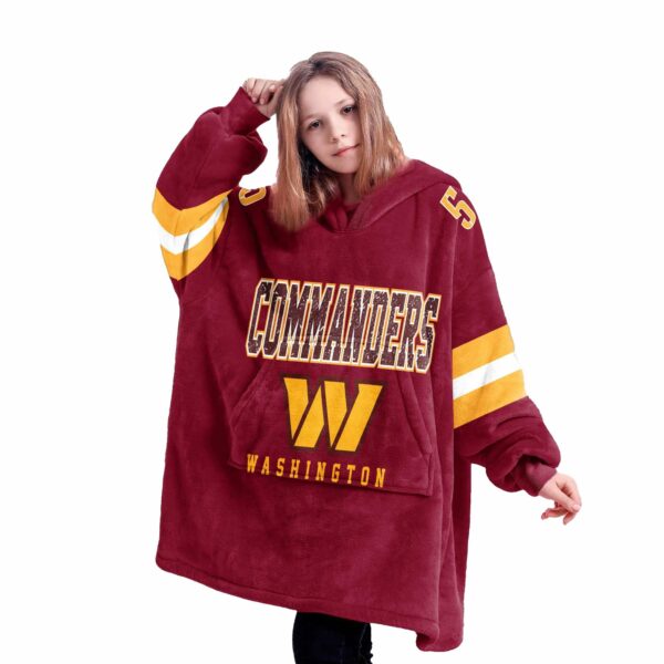 Washington Daniels 5 Football Unisex Blanket Hoodie