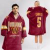 Washington 5 Daniels Football Unisex Blanket Hoodie