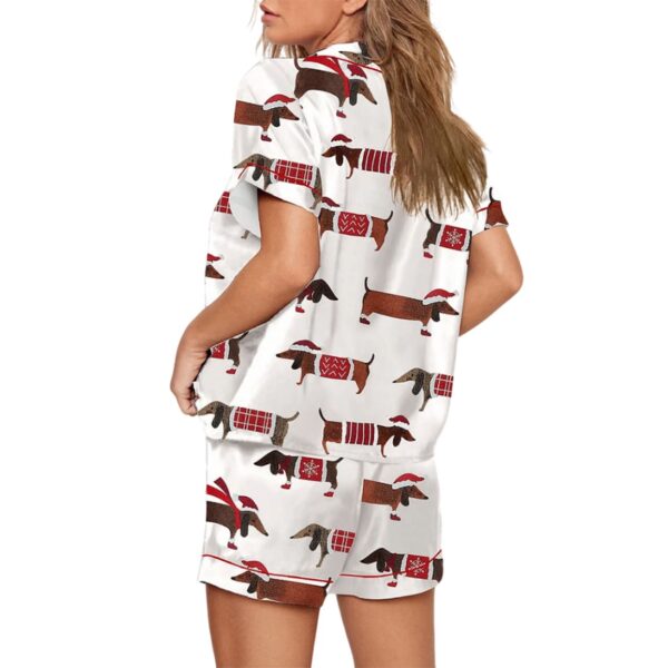 Womens Christmas Dachshund Pajama Set 2