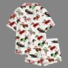 Womens Christmas Dachshund Satin Pajama Set 2