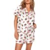 Womens Christmas Elk Pajama Set 2