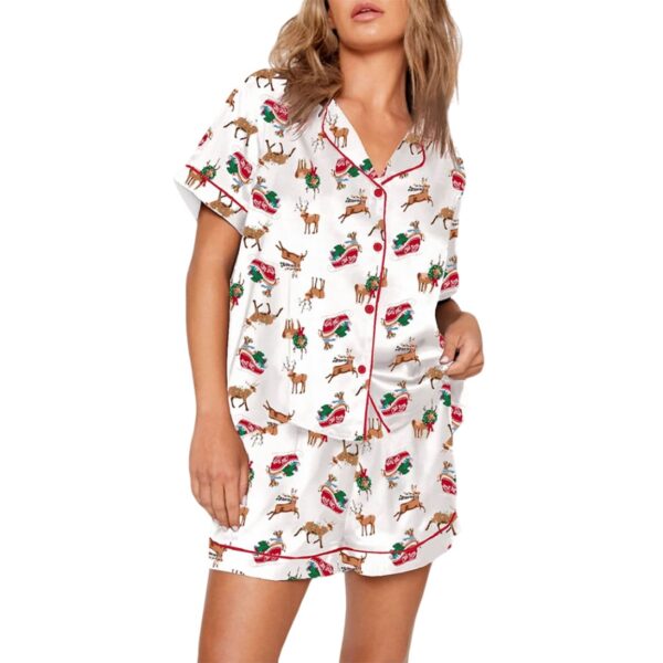 Womens Christmas Elk Pajama Set 2