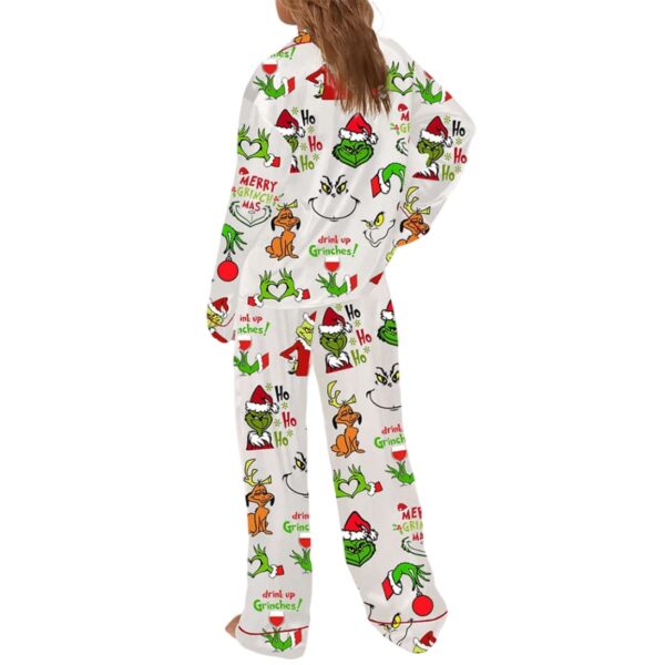 Womens Christmas Grnch Pajama Set 2