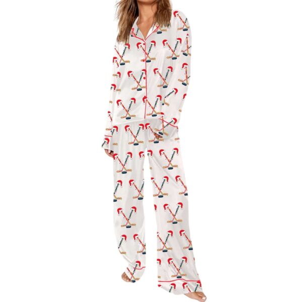 Womens Christmas Hockey Pajama Set