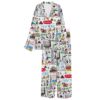 Womens Christmas Holidays In New York Satin Pajama Set