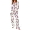 Womens Christmas Santa Cocktail Pajama Set 1