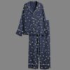 Womens Christmas Tree Satin Pajama Set 2