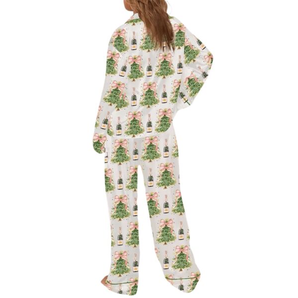 Womens Coquette Glitter Christmas Tree Pajama Set 2