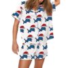 Womens Detroit Lions Football Christmas Pajama Set 1