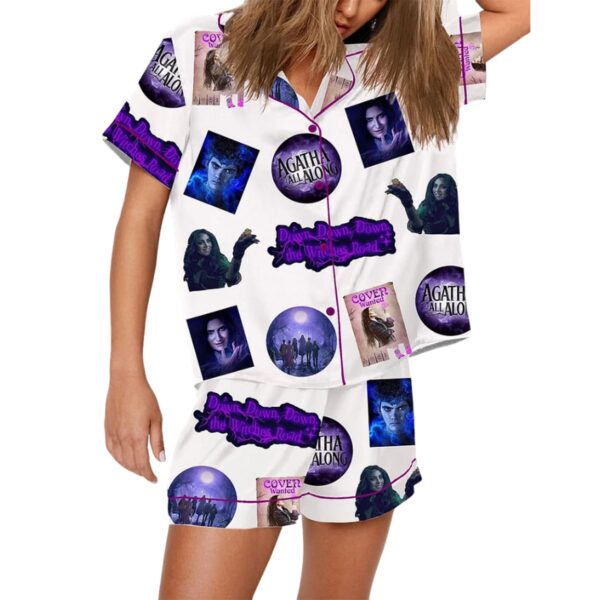 Womens Down The Witches Road Pajama Set