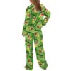 Womens Green Merry Grinchmas Pajama Set 2