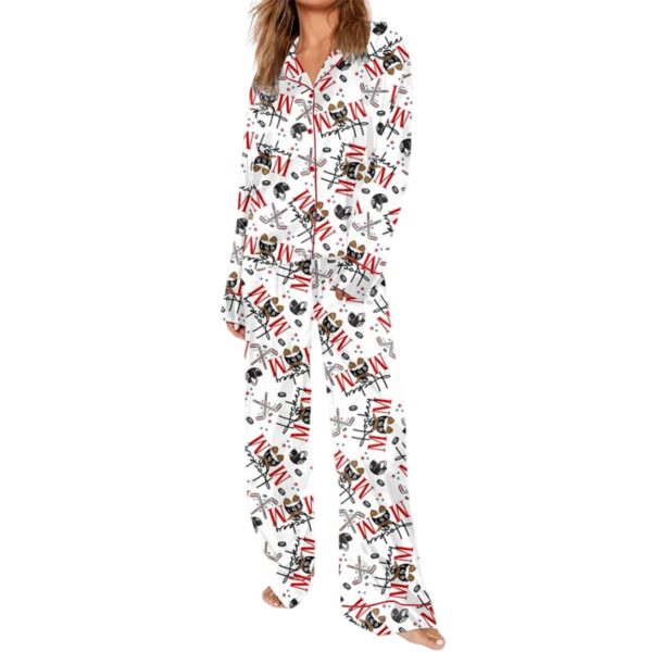 Womens Hockey Mom Pajama Set 1