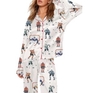 Womens Hockey Player Pajama Set