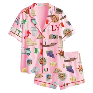 Womens Italy Roma Travel Pajama Set