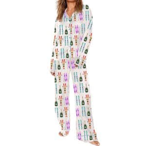 Womens Ski Party Pajama Set 1