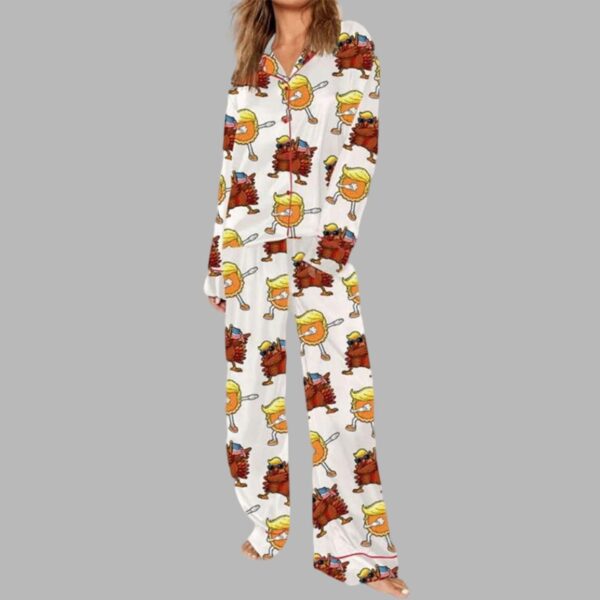 Womens Trump Thanksgiving Pajama Set 1