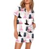 Womens Wicked Print Pajama Set 1